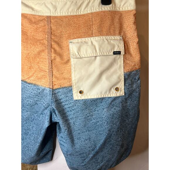 RVCA Men's Color Block Swim Trunks 33 - Picture 4 of 6